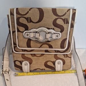 Sophia Caperelli Riviera Brown and Tan Crossbody Organzier Bag